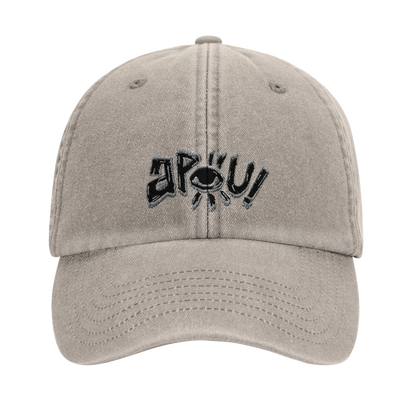 Casquette au design d'APOU SHINY – Logo APOU - un jeu de cartes familial plein de malice et de stratégie - Editeur : NO ONE GAMES