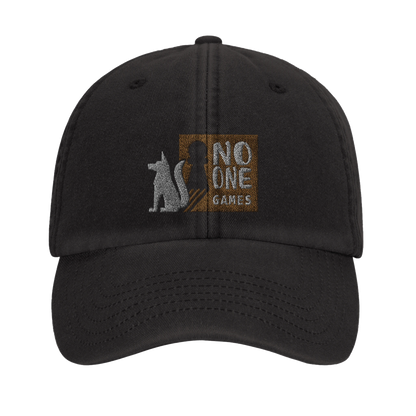 Casquette au design du logo de NO ONE GAMES - Inspiration du loup d'APOU SHINY : un jeu de cartes familial plein de malice et de stratégie