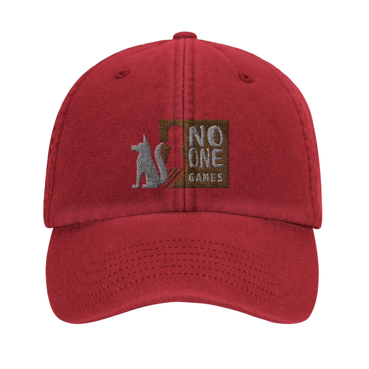 Casquette au design du logo de NO ONE GAMES - Inspiration du loup d'APOU SHINY : un jeu de cartes familial plein de malice et de stratégie