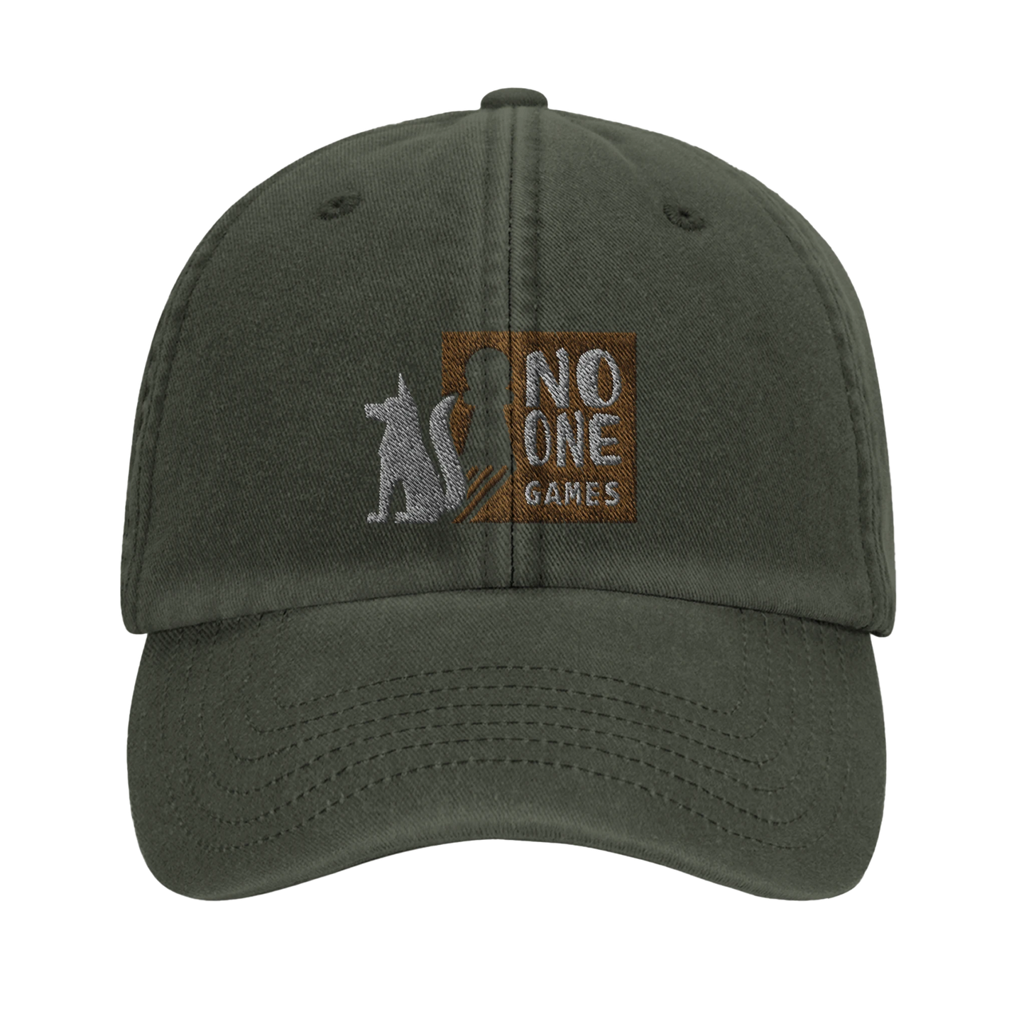 Casquette au design du logo de NO ONE GAMES - Inspiration du loup d'APOU SHINY : un jeu de cartes familial plein de malice et de stratégie