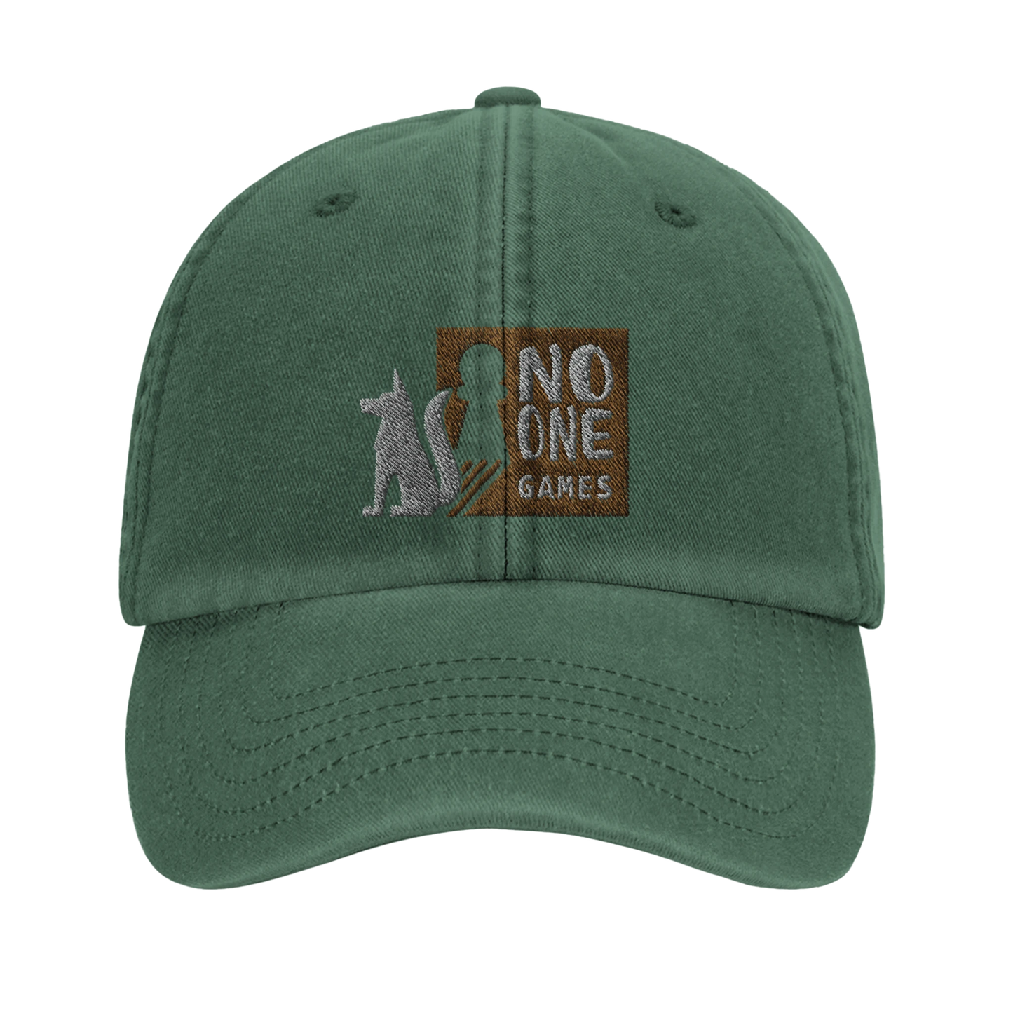 Casquette au design du logo de NO ONE GAMES - Inspiration du loup d'APOU SHINY : un jeu de cartes familial plein de malice et de stratégie